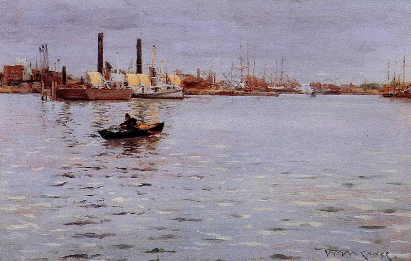 The East River by William Merritt Chase — Oil Painting Reproduction
