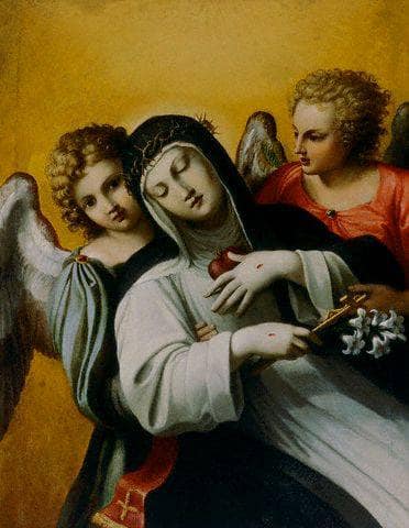 The Ecstasy of Saint Catherine by Agostino Carracci, Oil Painting Reproduction