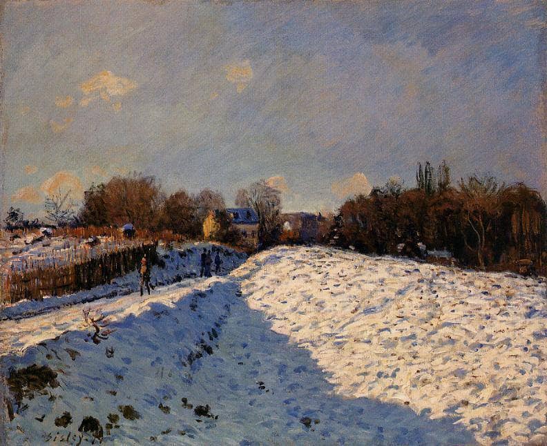 The Effect of Snow at Argenteuil by Alfred Sisley — Oil Painting Reproduction
