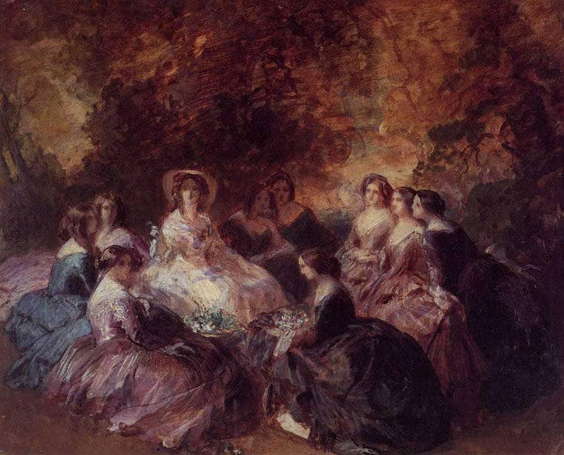 The Empress Eugenie Surrounded by her Ladies in Waiting by Franz Xaver Winterhalter — Oil Painting Reproduction