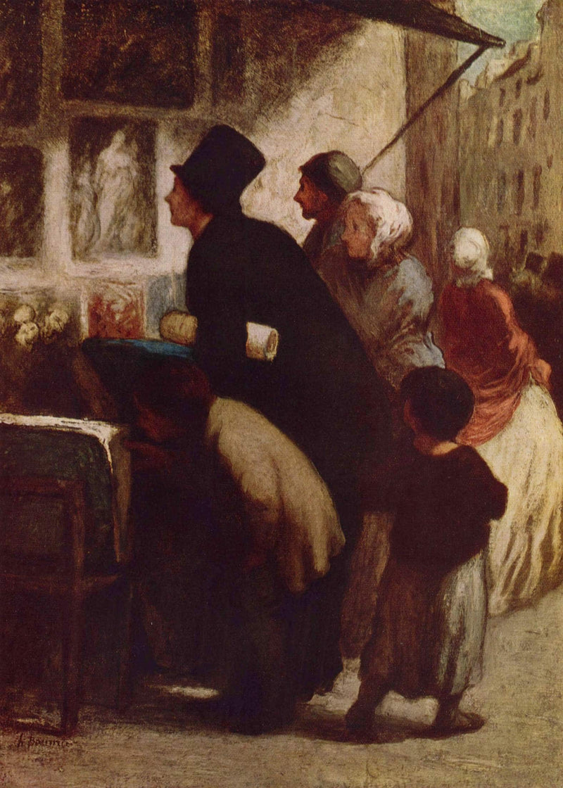 The Engraving Dealers by Honore Daumier — Oil Painting Reproduction