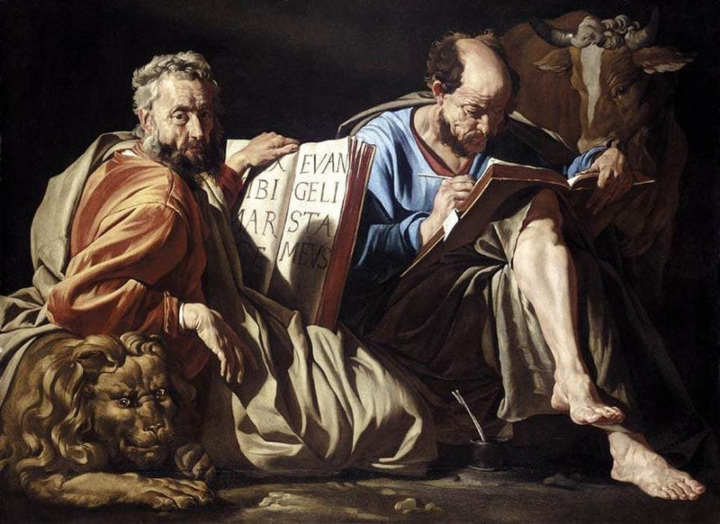 The Evangelists St. Mark and St. Luke by Matthias Stom — Oil Painting Reproduction