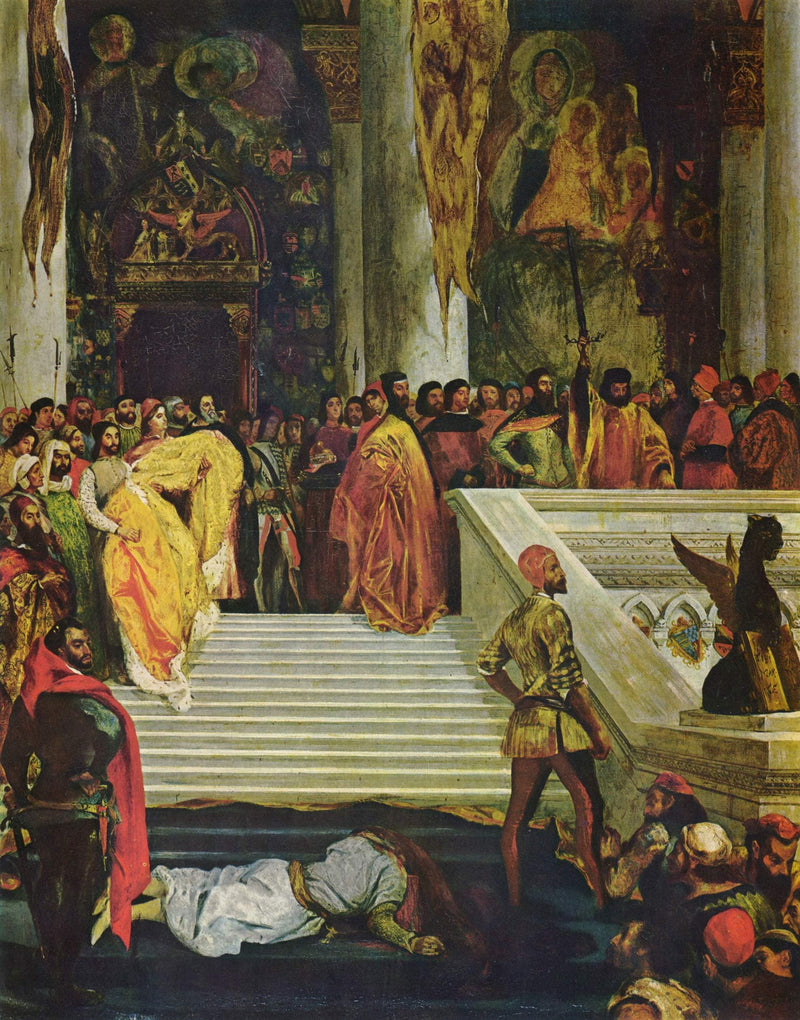 The Execution of the Doge Marino Faliero by Eugene Delacroix — Oil Painting Reproduction