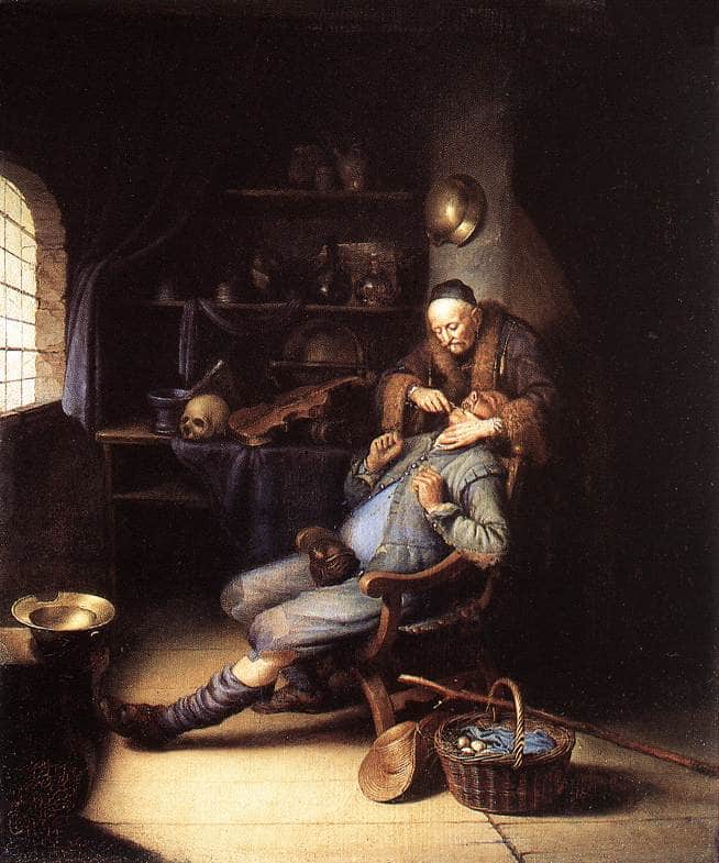 The Extraction of Tooth by Gerrit Dou — Oil Painting Reproduction