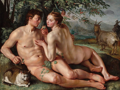 The Fall of Man in kitchen