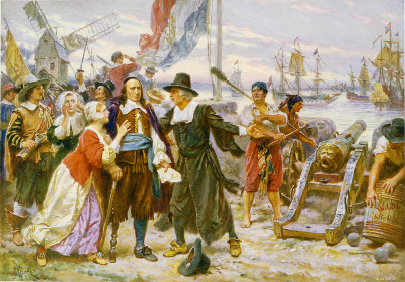 The Fall of New Amsterdam by Jean Leon Gerome Ferris — Oil Painting Reproduction