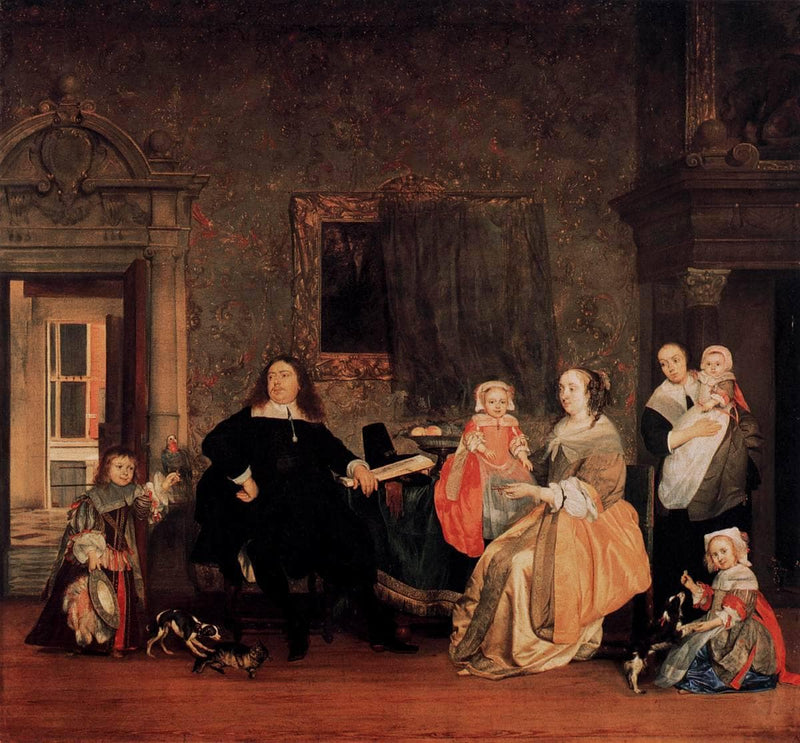 The Family of Jan Jacobsz Hinlopen by Gabriel Metsu — Oil Painting Reproduction
