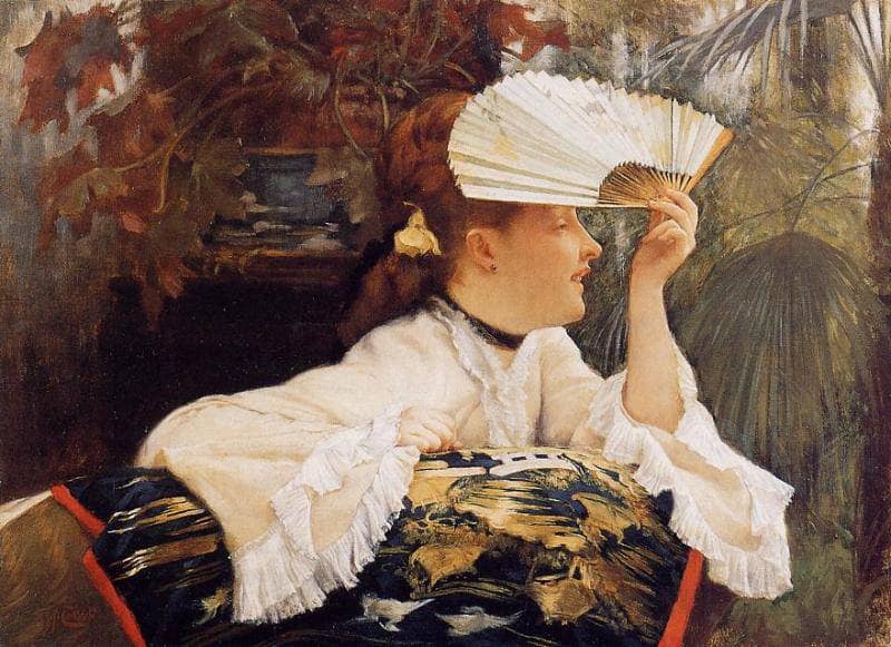 The Fan by James Tissot — Oil Painting Reproduction