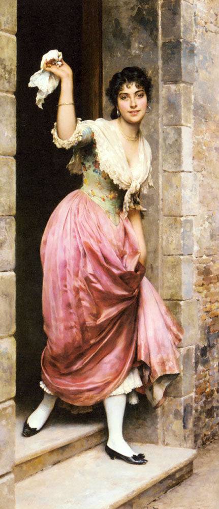 The Farewell by Eugene de Blaas, Oil Painting Reproduction