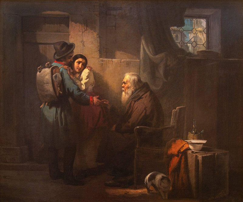The farewell of the volunteer by Vincenzo Cabianca — Oil Painting Reproduction