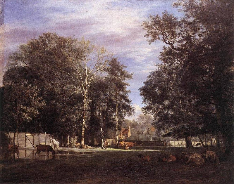 The Farm by Adriaen van de Velde — Oil Painting Reproduction