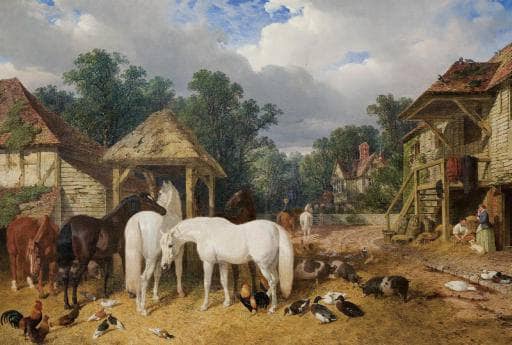 The Farmyard by John Frederick Herring Sr. — Oil Painting Reproduction