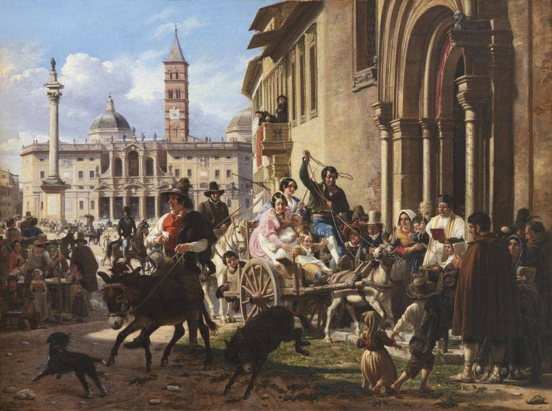 The Feast of St. Anthony in Rome by Wilhelm Marstrand — Oil Painting Reproduction