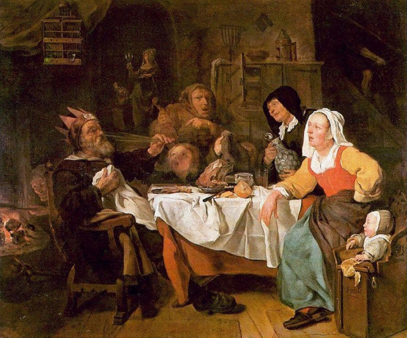 The Feast of the Bean King by Gabriel Metsu — Oil Painting Reproduction