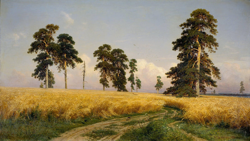 The Field of Wheat by Ivan Shishkin — Oil Painting Reproduction