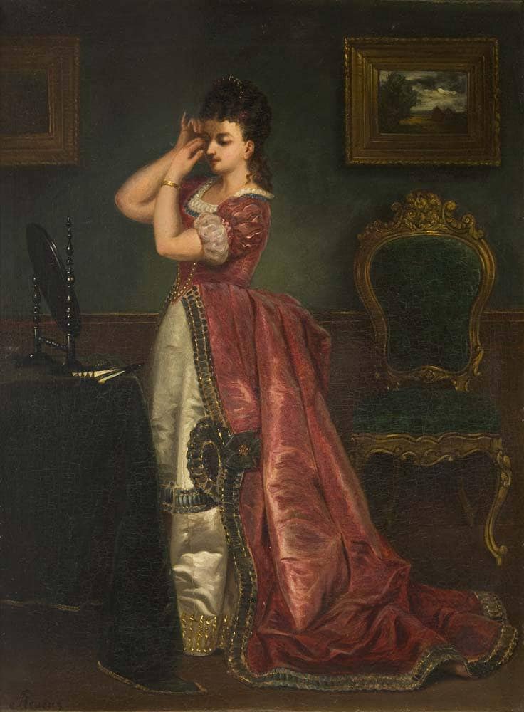 The final look by Alfred Stevens — Oil Painting Reproduction