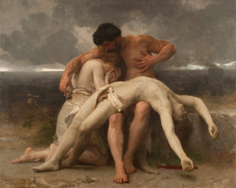 The First Mourning by William-Adolphe Bouguereau — Oil Painting Reproduction