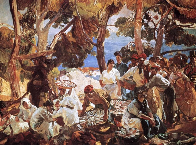 The Fish (Catalonia) by Joaquín Sorolla — Oil Painting Reproduction