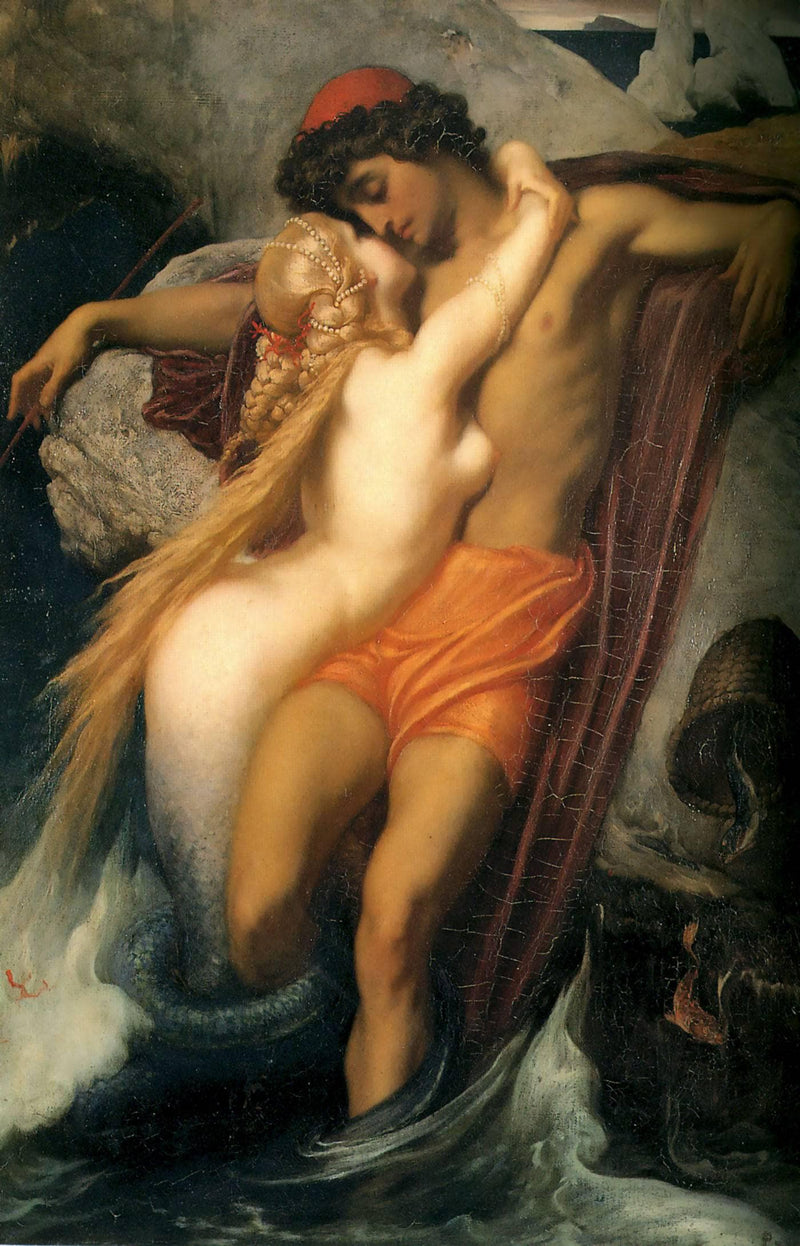 The Fisherman and the Siren by Frederic Leighton — Oil Painting Reproduction