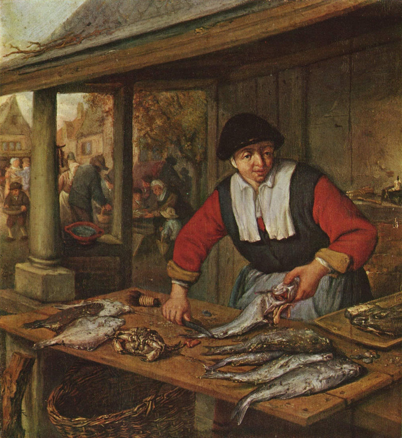 The Fishwife by Adriaen van Ostade — Oil Painting Reproduction