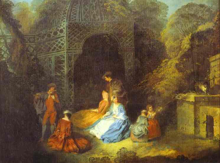The Flautist by Antoine Watteau — Oil Painting Reproduction