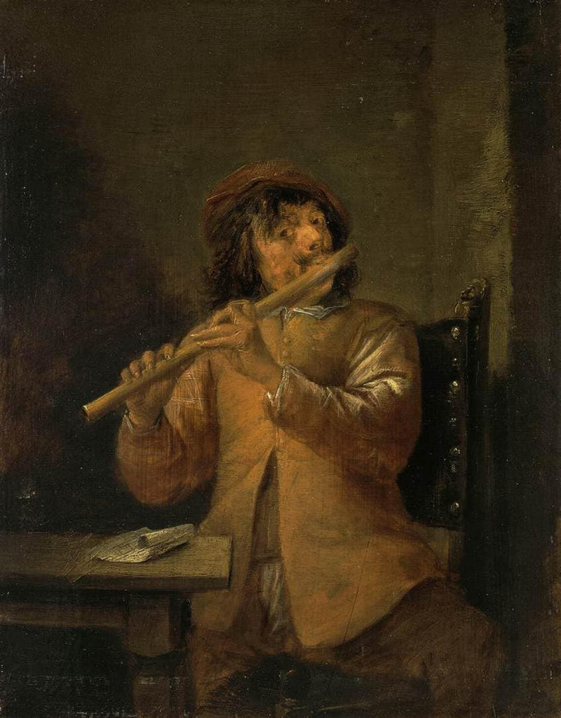The Flautist by David Teniers the Younger — Oil Painting Reproduction