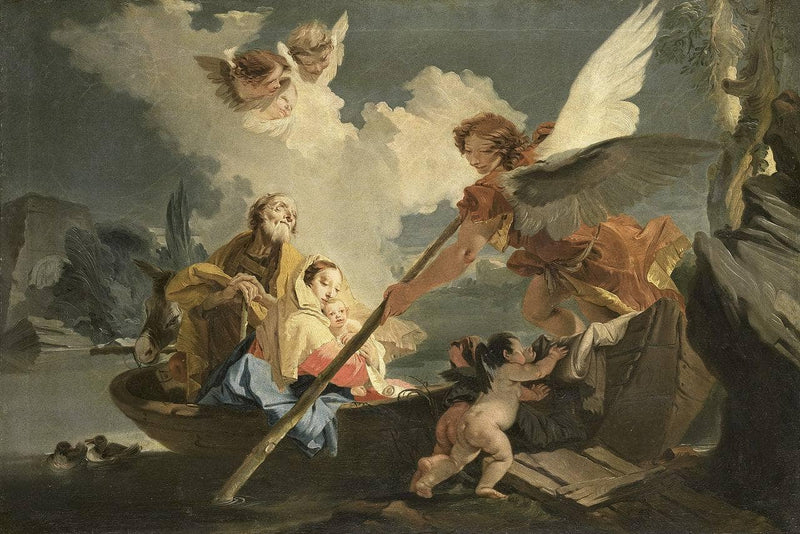 The Flight to Egypt by Giovanni Battista Tiepolo — Oil Painting Reproduction