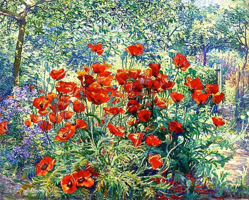 The flower garden by Juliette Wytsman — Oil Painting Reproduction