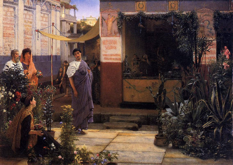 The Flower Market by Sir Lawrence Alma-Tadema — Oil Painting Reproduction