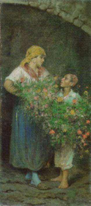 The flower seller in hallway