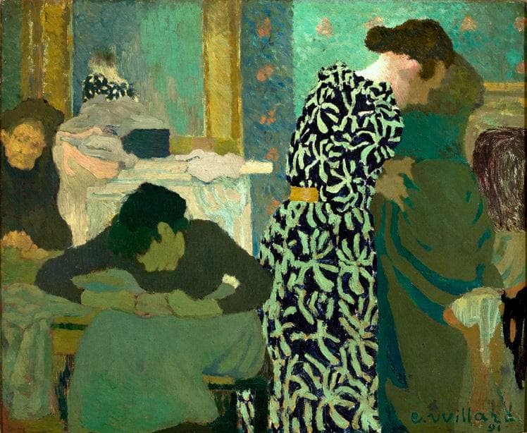 The Flowered Dress by Edouard Vuillard — Oil Painting Reproduction