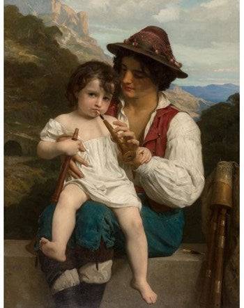 The Flute Lesson in living room