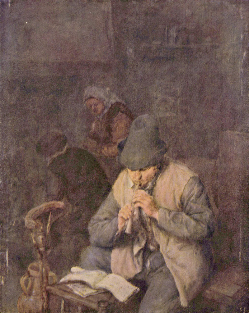 The Flute Player by Adriaen van Ostade — Oil Painting Reproduction