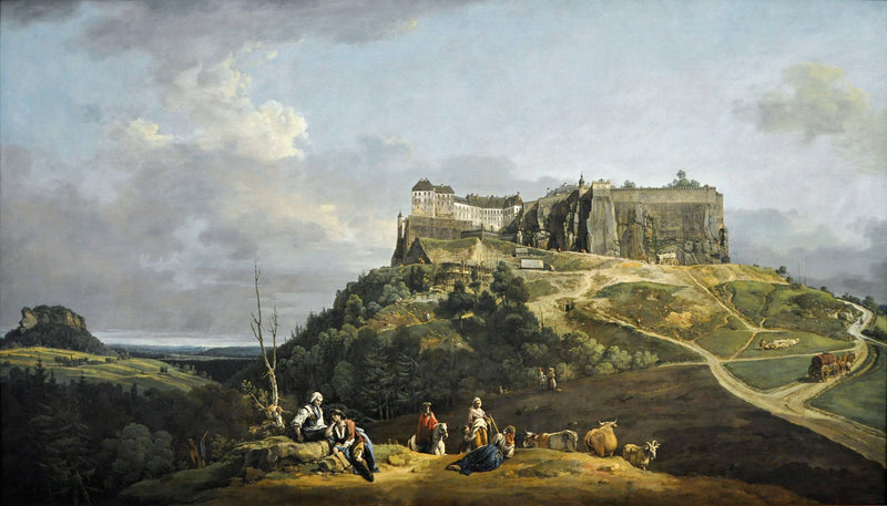The Fortress of Konigstein by Bernardo Bellotto — Oil Painting Reproduction