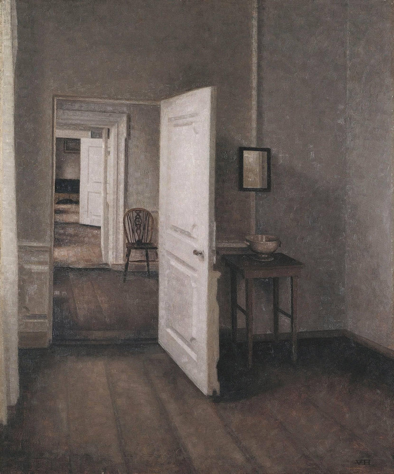 The Four Rooms by Vilhelm Hammershoi — Oil Painting Reproduction