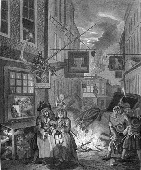 The Four Times of Day: Night by William Hogarth — Oil Painting Reproduction
