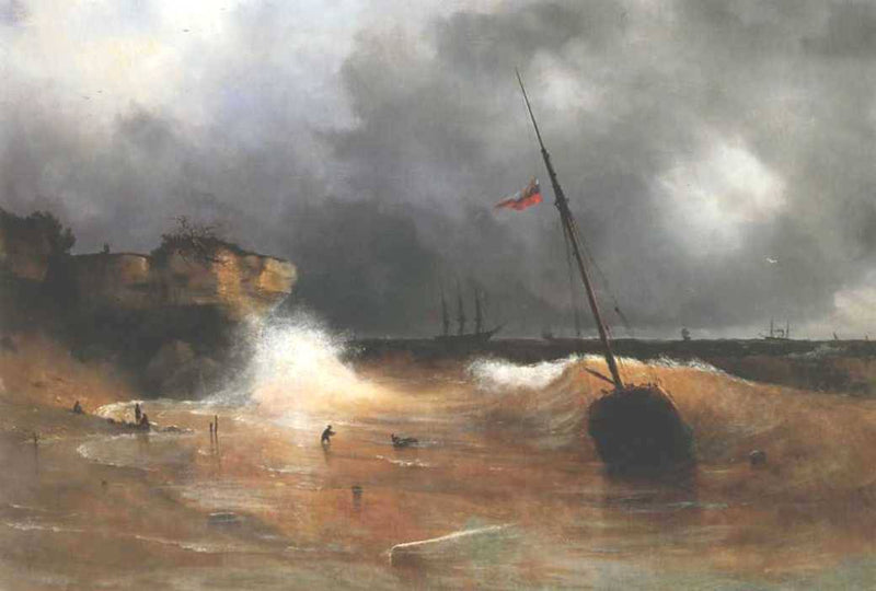 The gale on sea is over by Ivan Aivazovsky — Oil Painting Reproduction