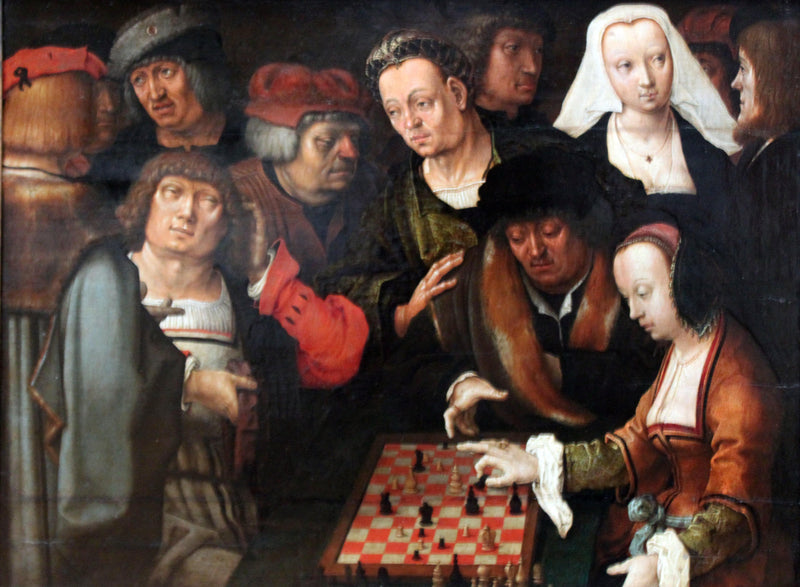 the Game of Chess by Lucas van Leyden — Oil Painting Reproduction