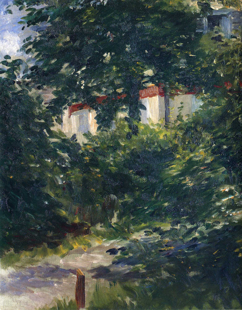 The garden around Manet's house by Edouard Manet — Oil Painting Reproduction