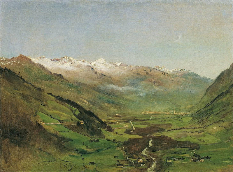 The Gastein Valley I by Anton Romako — Oil Painting Reproduction