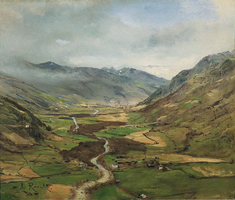 The Gastein Valley II by Anton Romako — Oil Painting Reproduction