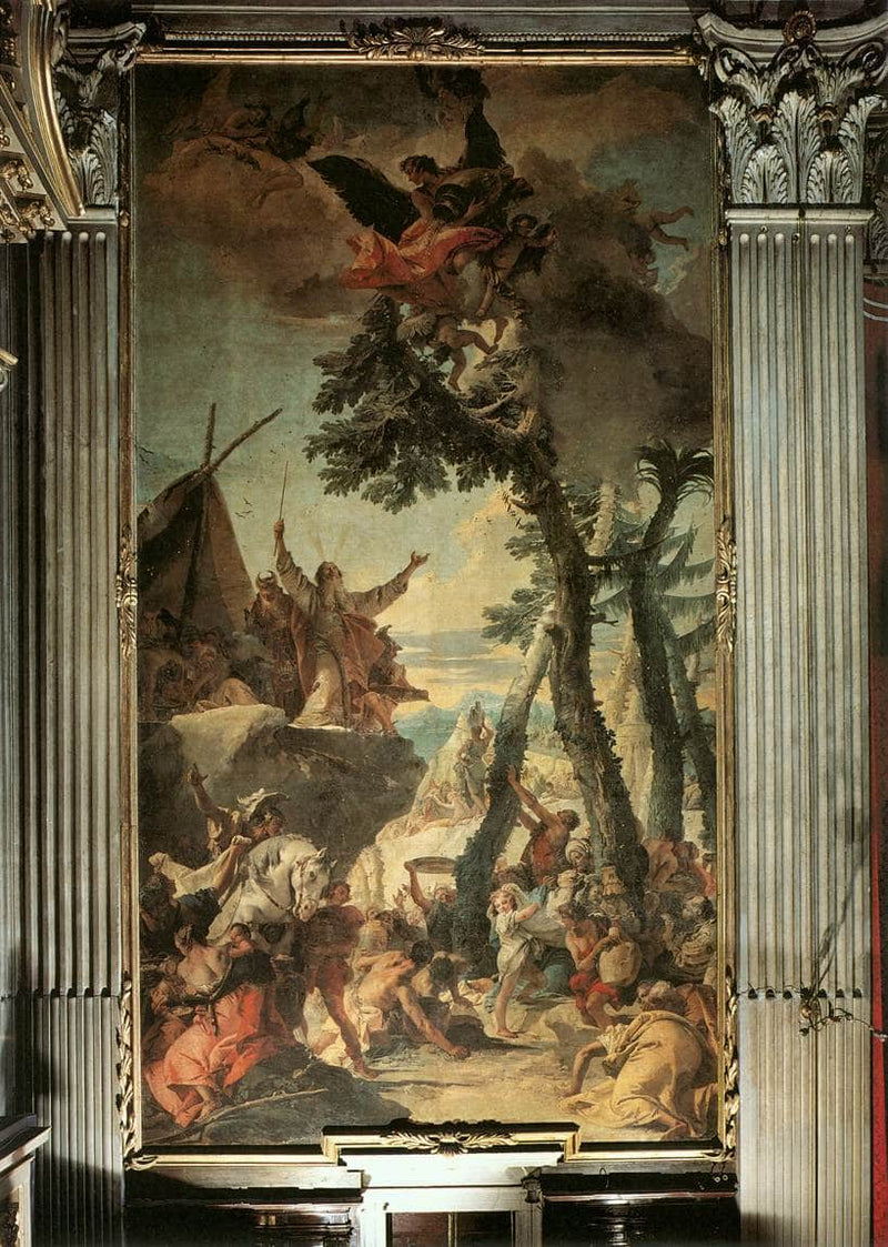 The Gathering of Manna by Giovanni Battista Tiepolo — Oil Painting Reproduction