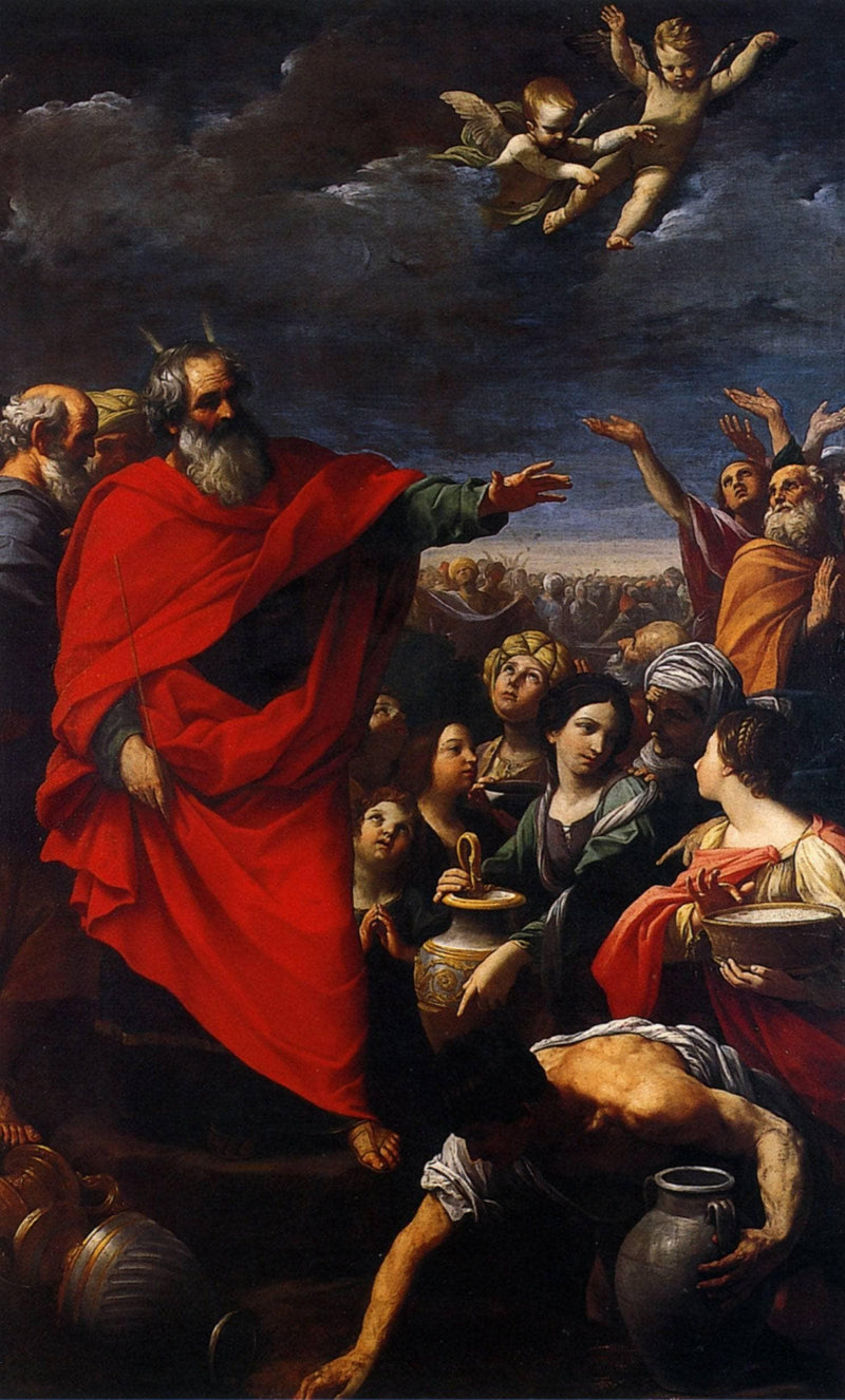 The Gathering of the Manna by Guido Reni — Oil Painting Reproduction