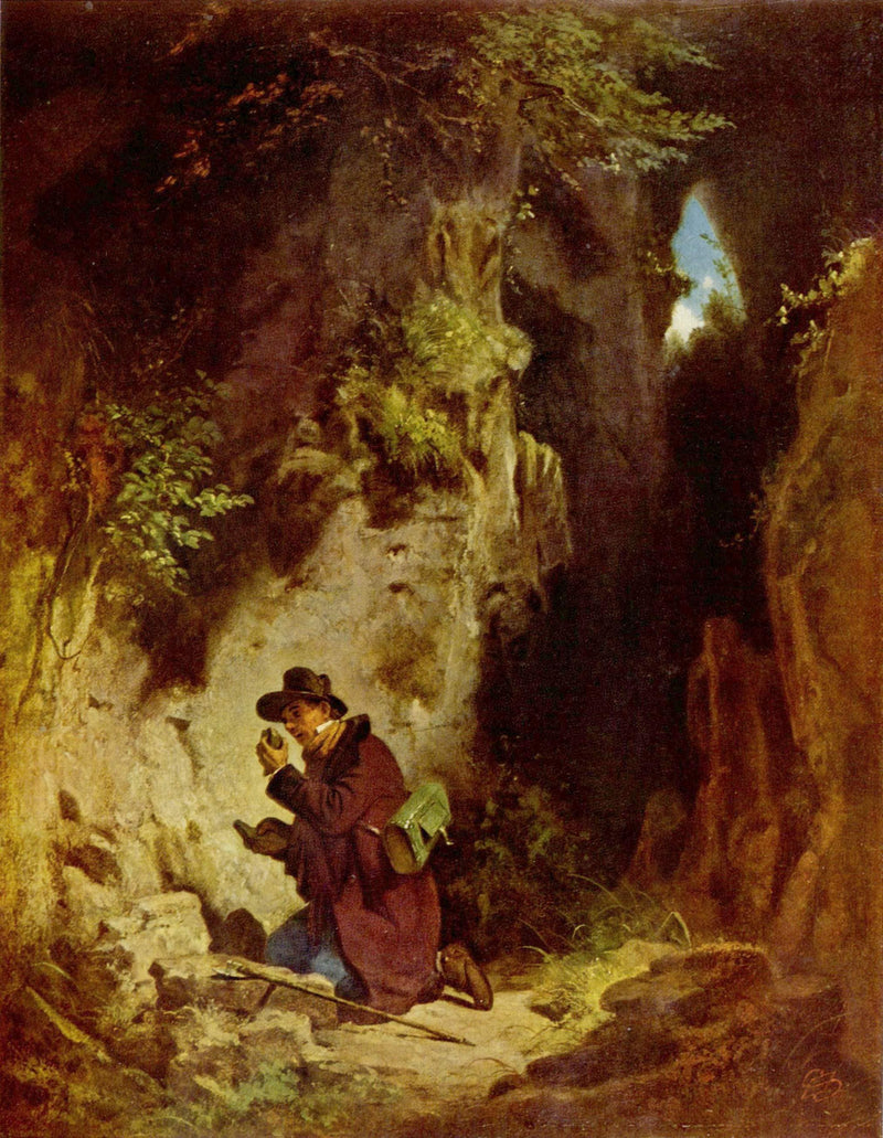 The geologist by Carl Spitzweg — Oil Painting Reproduction