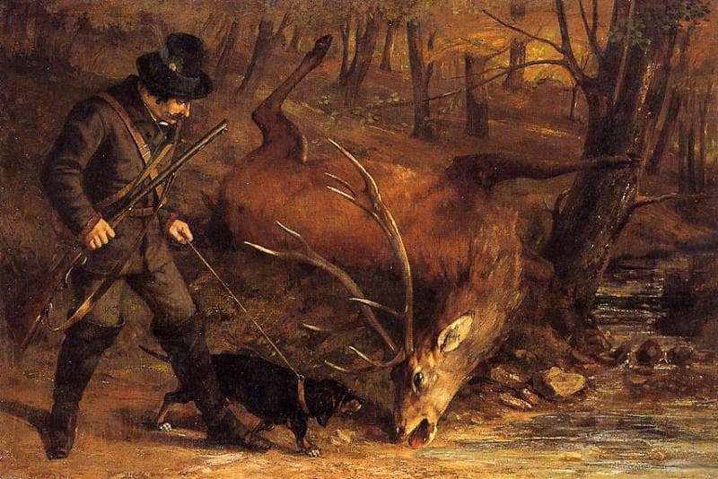 The German Huntsman by Gustave Courbet — Oil Painting Reproduction