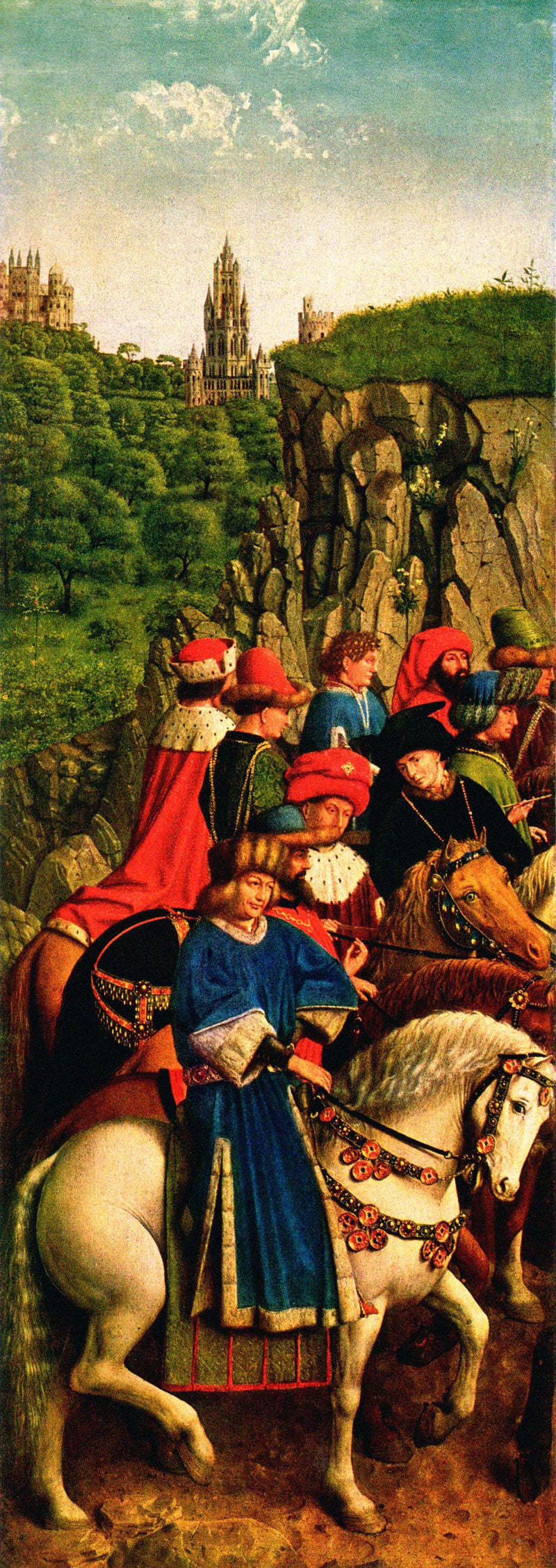 The Ghent Altar (detail) by Jan van Eyck, Oil Painting Reproduction