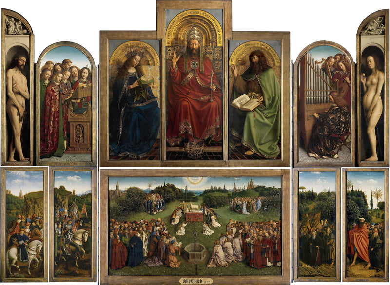 The Ghent Altarpiece (interior) by Jan van Eyck — Oil Painting Reproduction