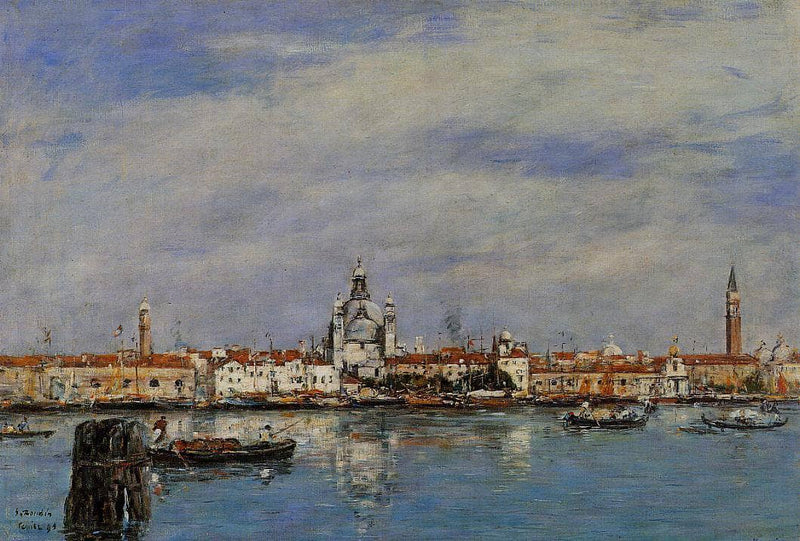 The Giudecca from The Zatteri, Venice by Eugene Boudin — Oil Painting Reproduction