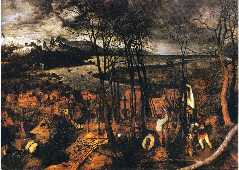 The Gloomy Day (January) by Pieter Bruegel the Elder — Oil Painting Reproduction