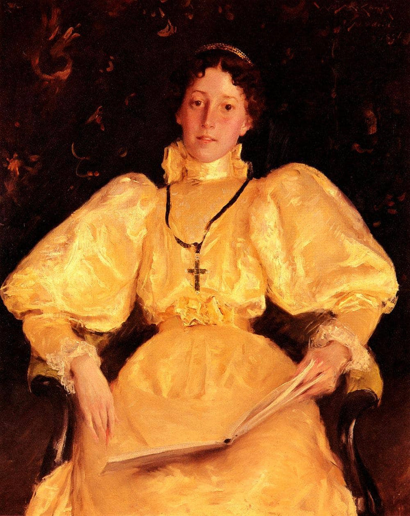 The Golden Lady by William Merritt Chase — Oil Painting Reproduction